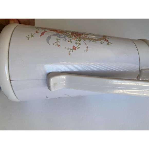 Vintage King White Flower Basket Coffee‎ Carafe Thermo Pitcher - Picture 8 of 11